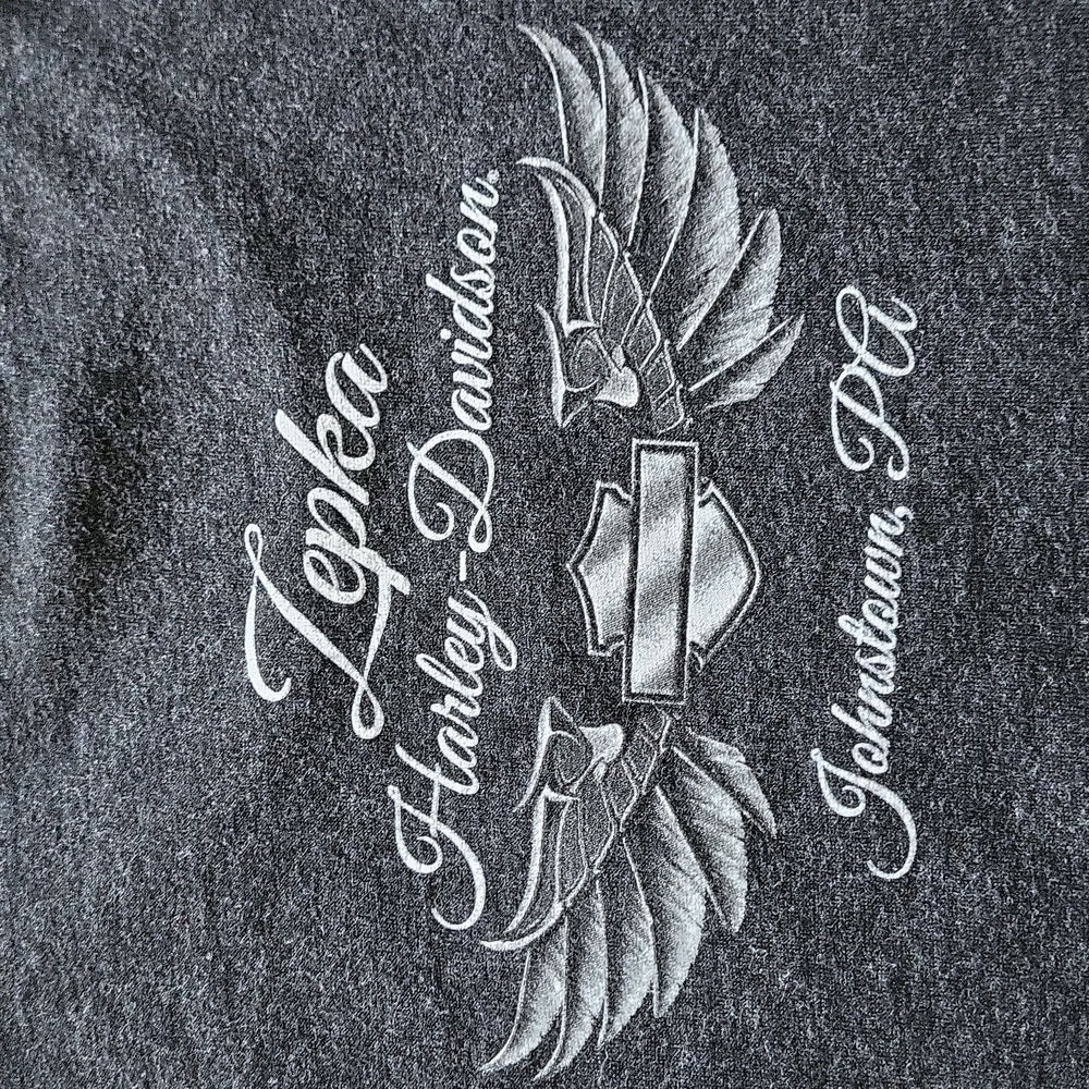 Harley Davidson T Shirt - Size M - Deep Navy color with All American Design - Picture 3 of 6